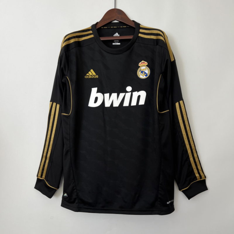 Retro Long Sleeve Real Madrid 11/12 Away Kit